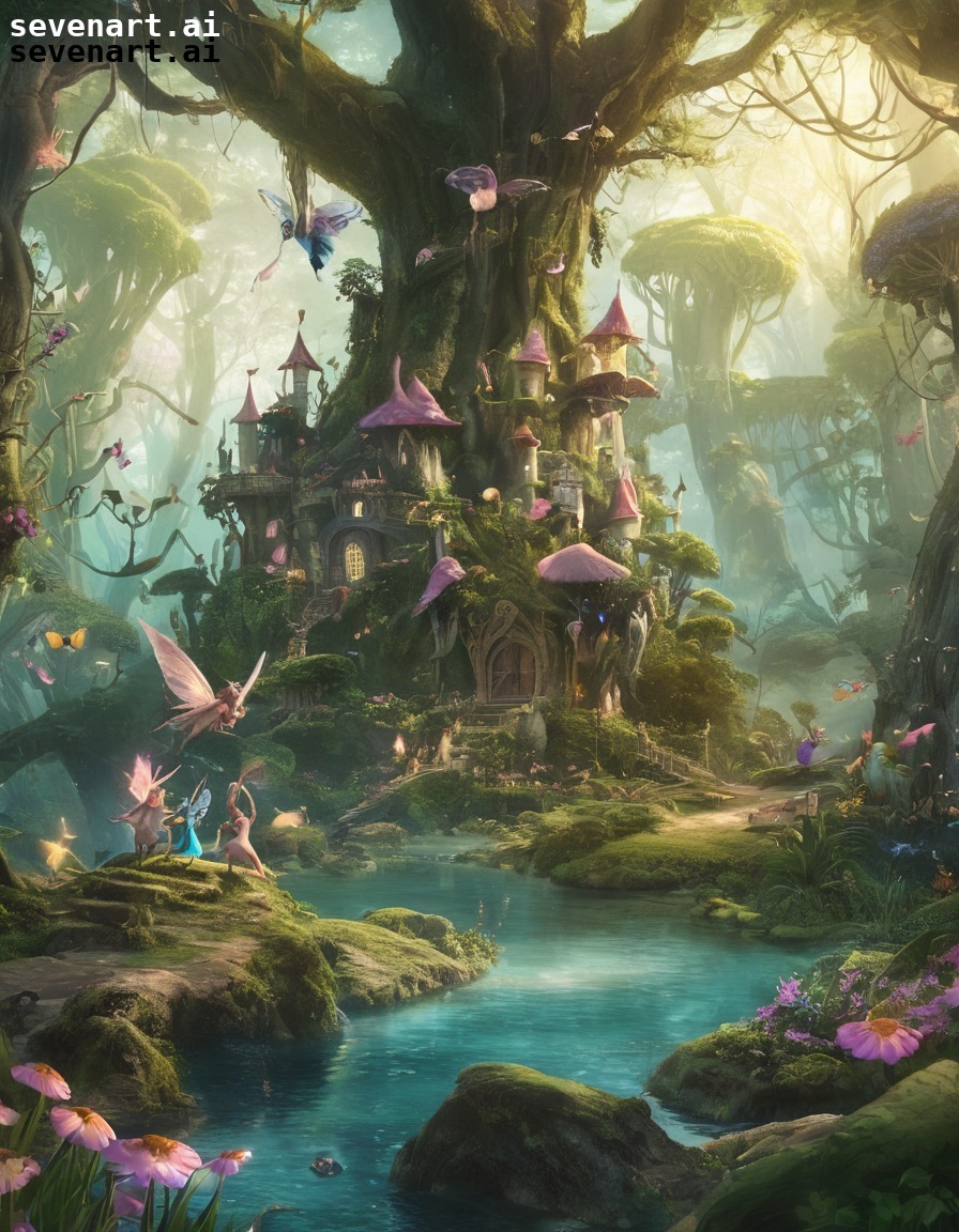 fantasy, magical, forest, fairies, creatures