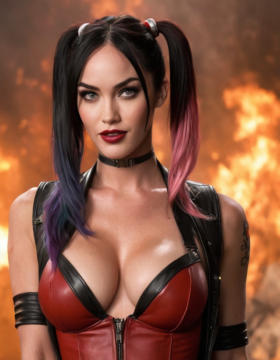 megan fox, harley quinn, actress, character, villain, dc comics, action scene