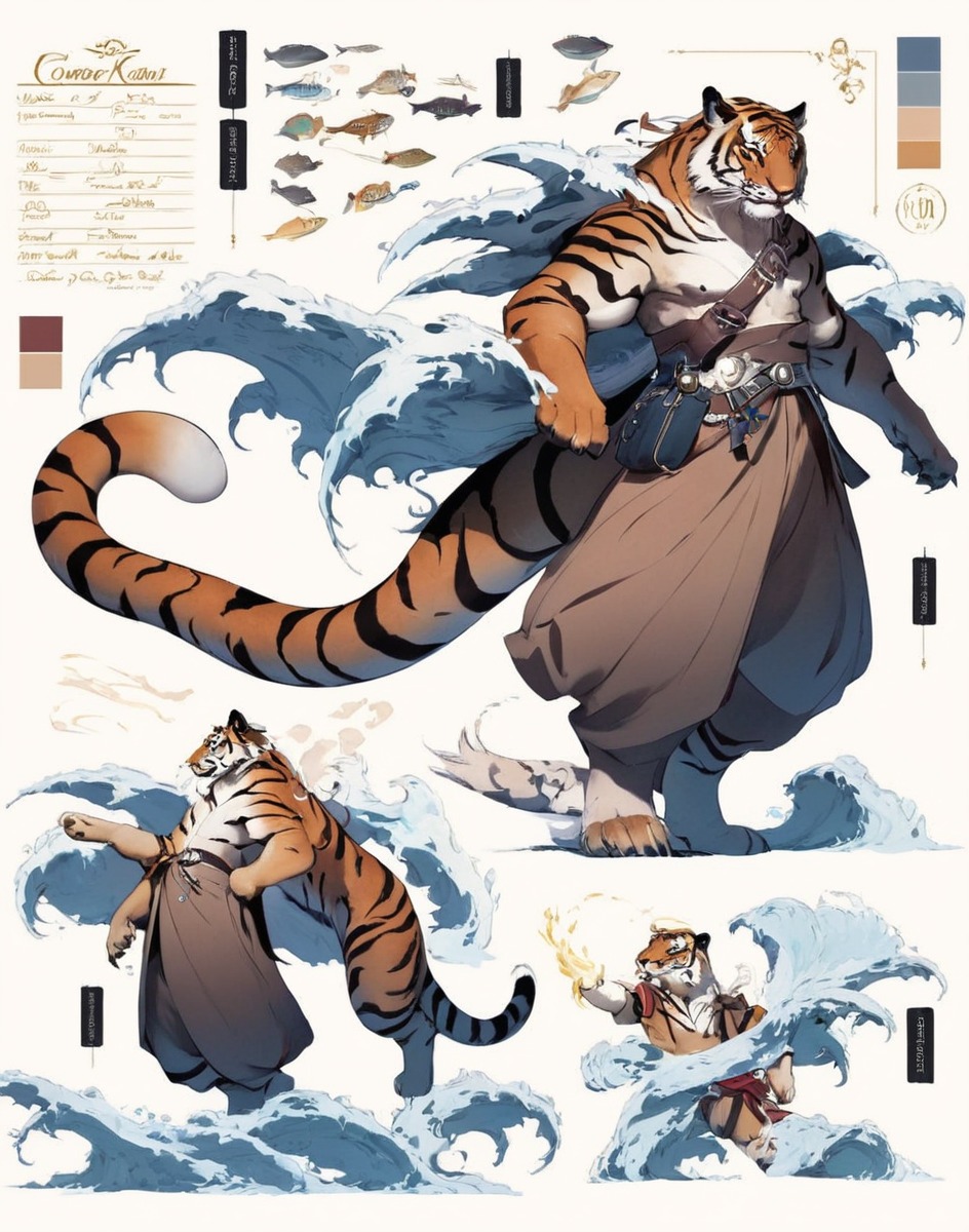 characterdesign, adoptable, warrior, adoptablesopen, referencesheet, tiger