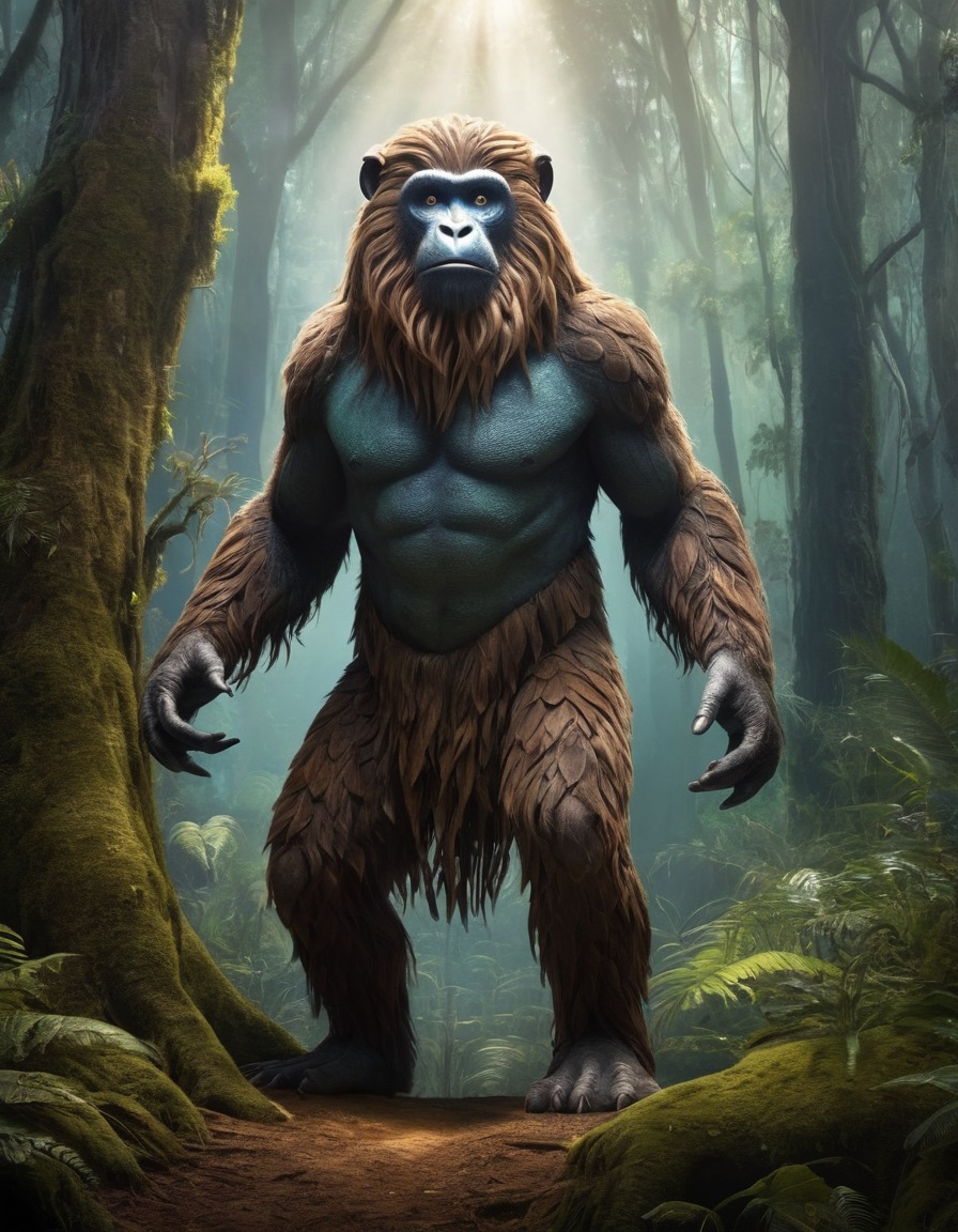 yowie, australian mythology, enchanted forest, creature, folklore