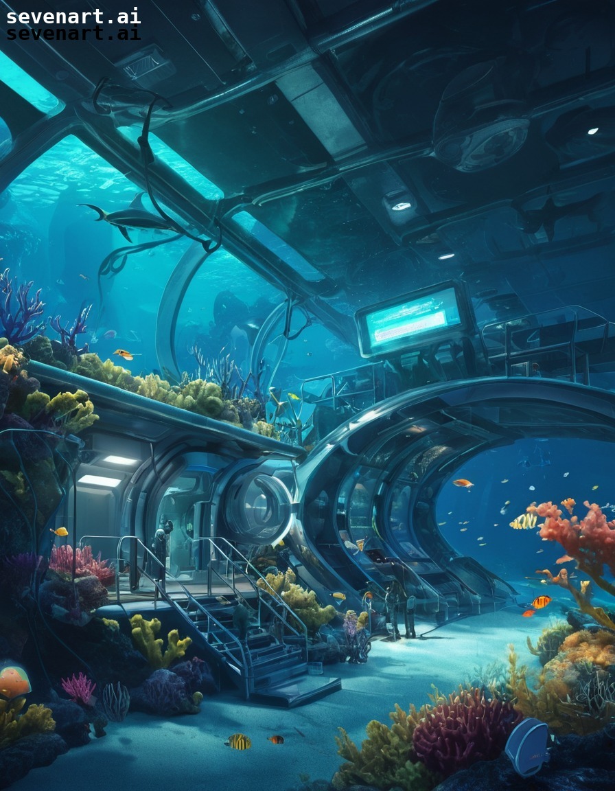 underwater, research station, futuristic, technology, deep-sea, future