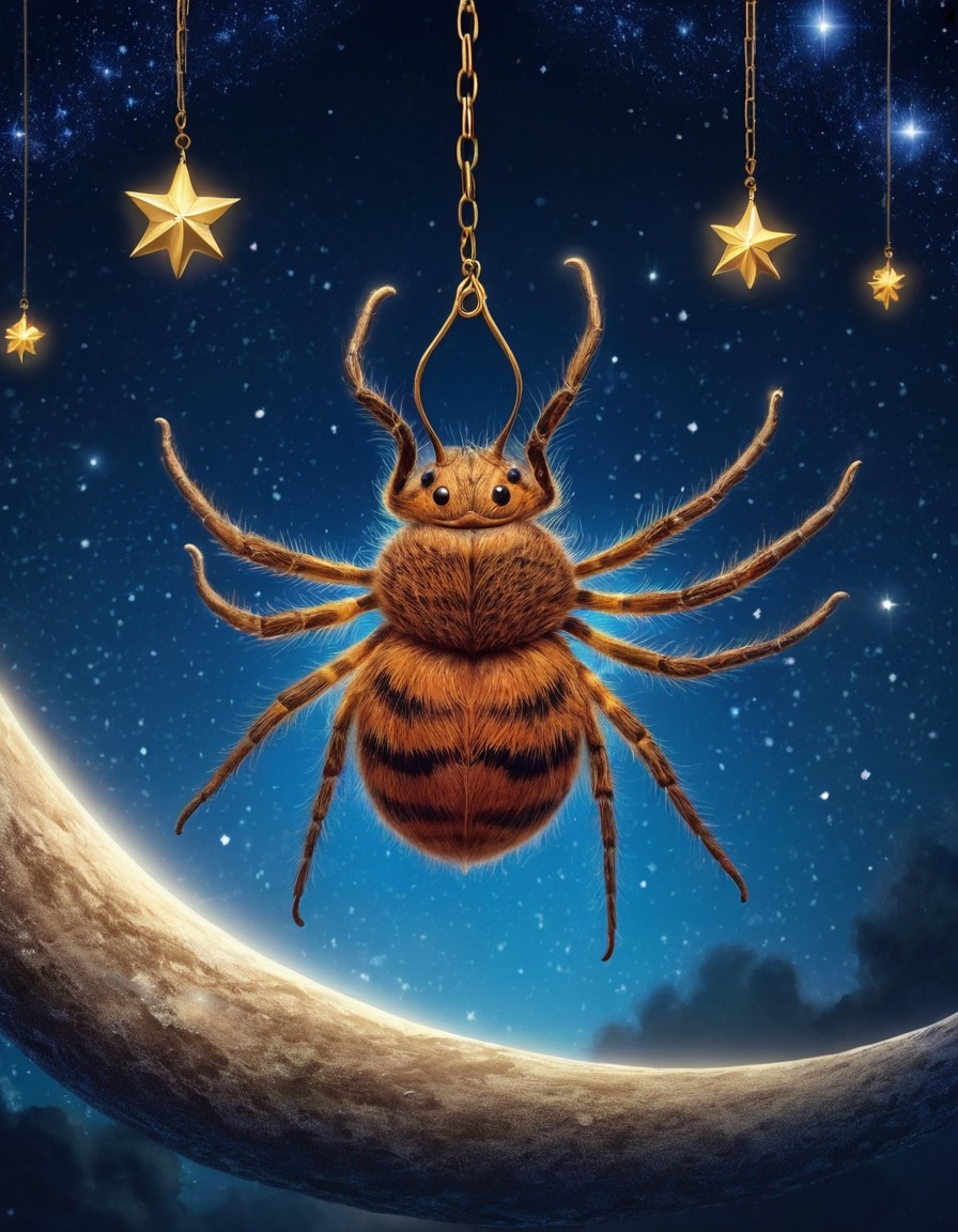 anansi, moonbeam, stars, galaxies