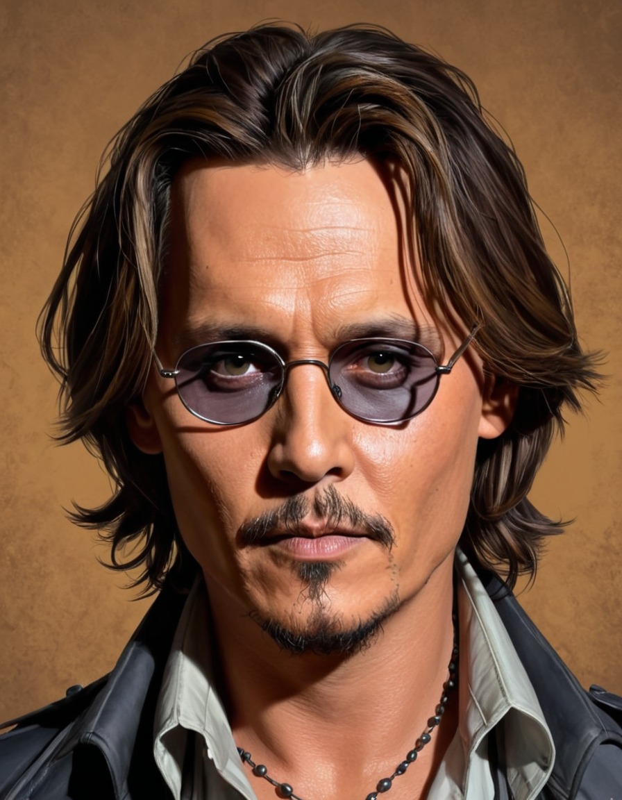 johnny depp, portrait, art, actor, celebrity