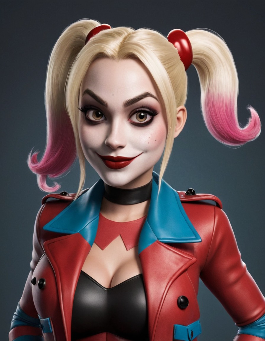 fun, harley quinn, dc comics, comic character, caricature, humor, cartoon