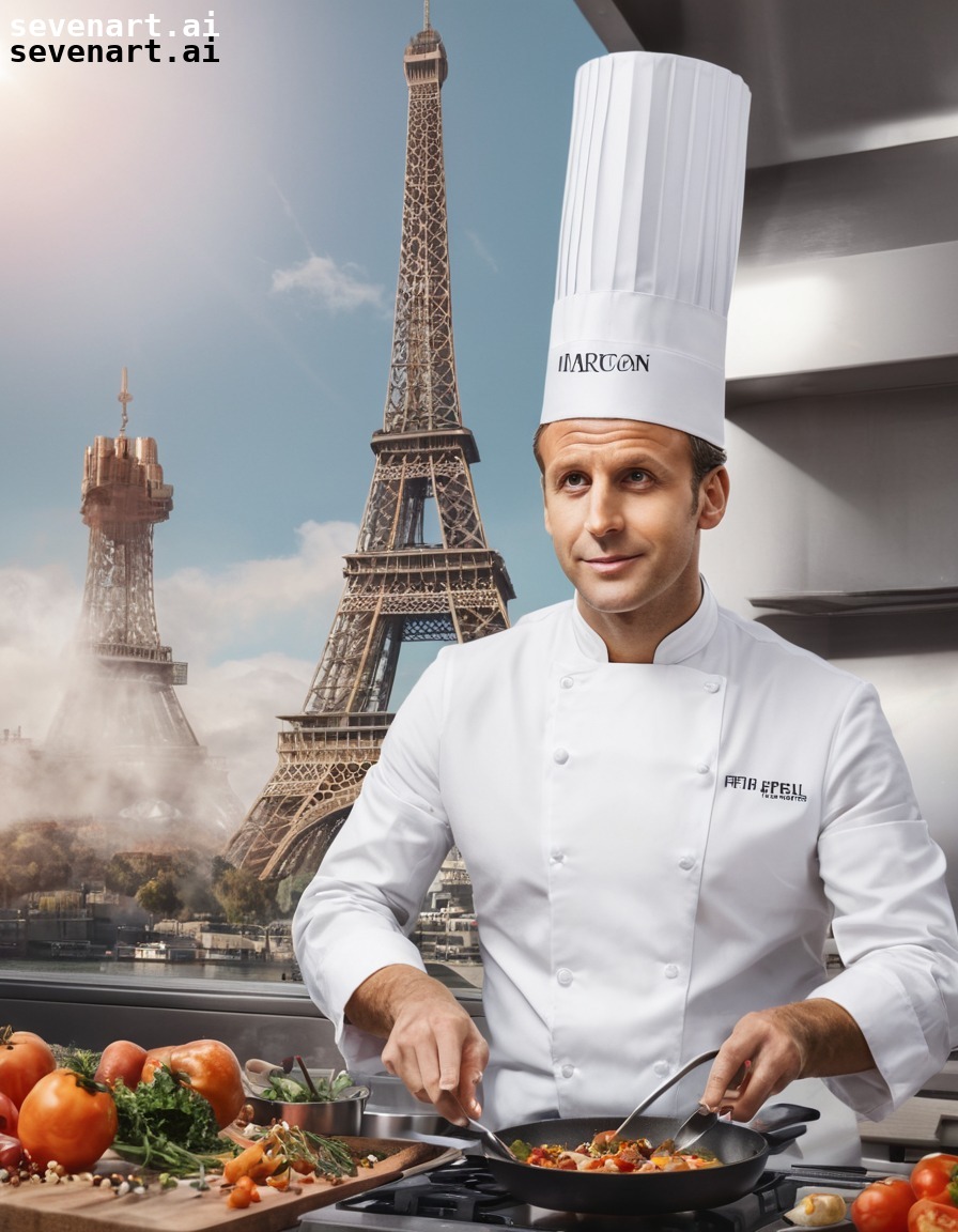 politics, cooking, creativity, surreal, france, emmanuel macron