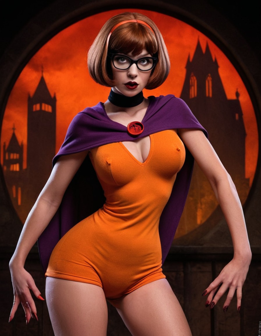 vampire, velma dinkley, scooby-doo, mystery solver, cartoon character