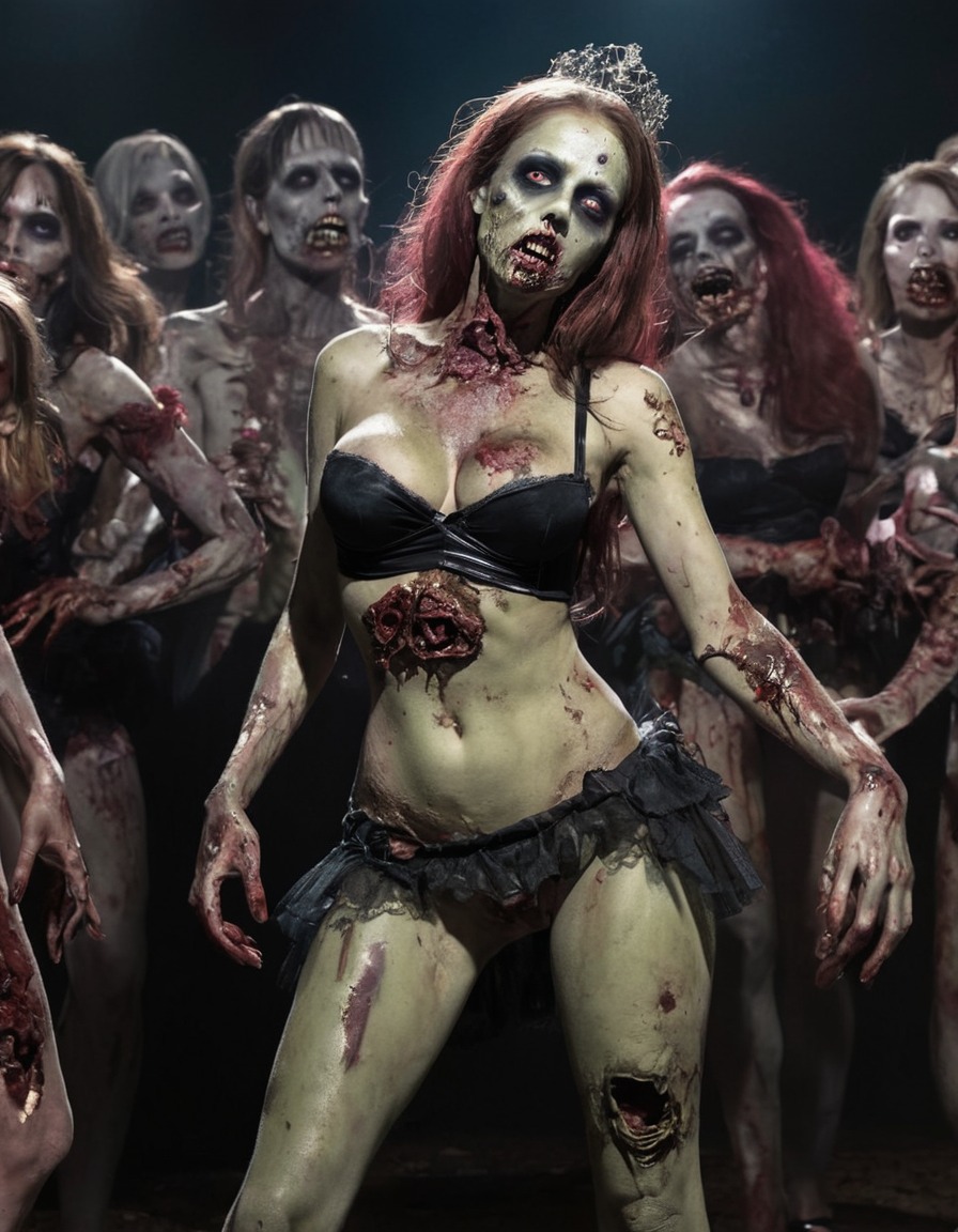 zombie, beauty pageant, undead, competition