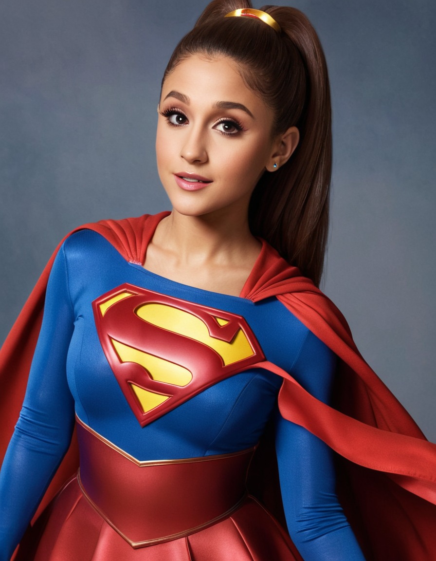 ariana grande, supergirl, superhero, music artist, entertainer