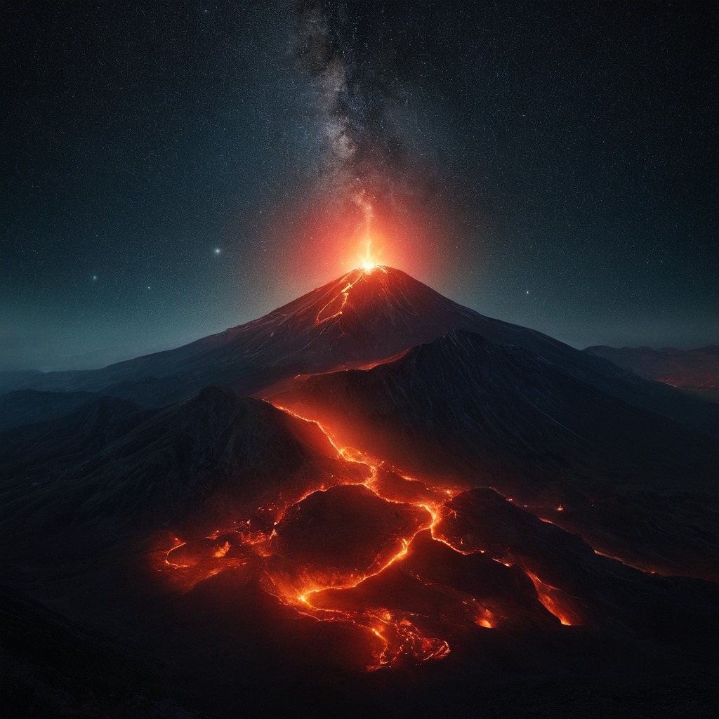 digitalart, conceptart, drama, photography, beauty, fantasyart, wallpaper, ancient, fog, blacksky, darksky, dramaticsky, epic, eruption, lavaflow, naturalphenomenon, nightsky, sky, space, volcano, moltenlava, volcaniclandscape, natureatnight, dailychallenge, naturepower, fieryglow, mountainvolcano, volcanoatnight