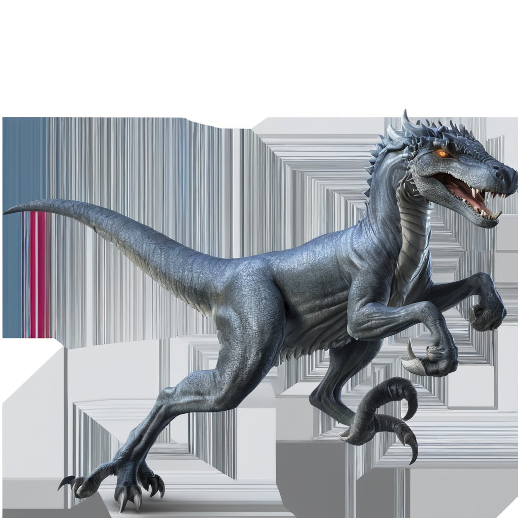 fanart, digitalart, jurassicworld, dinosaur, blueraptor, creature, aiart, jurassicworldfanart, bing_image_creator