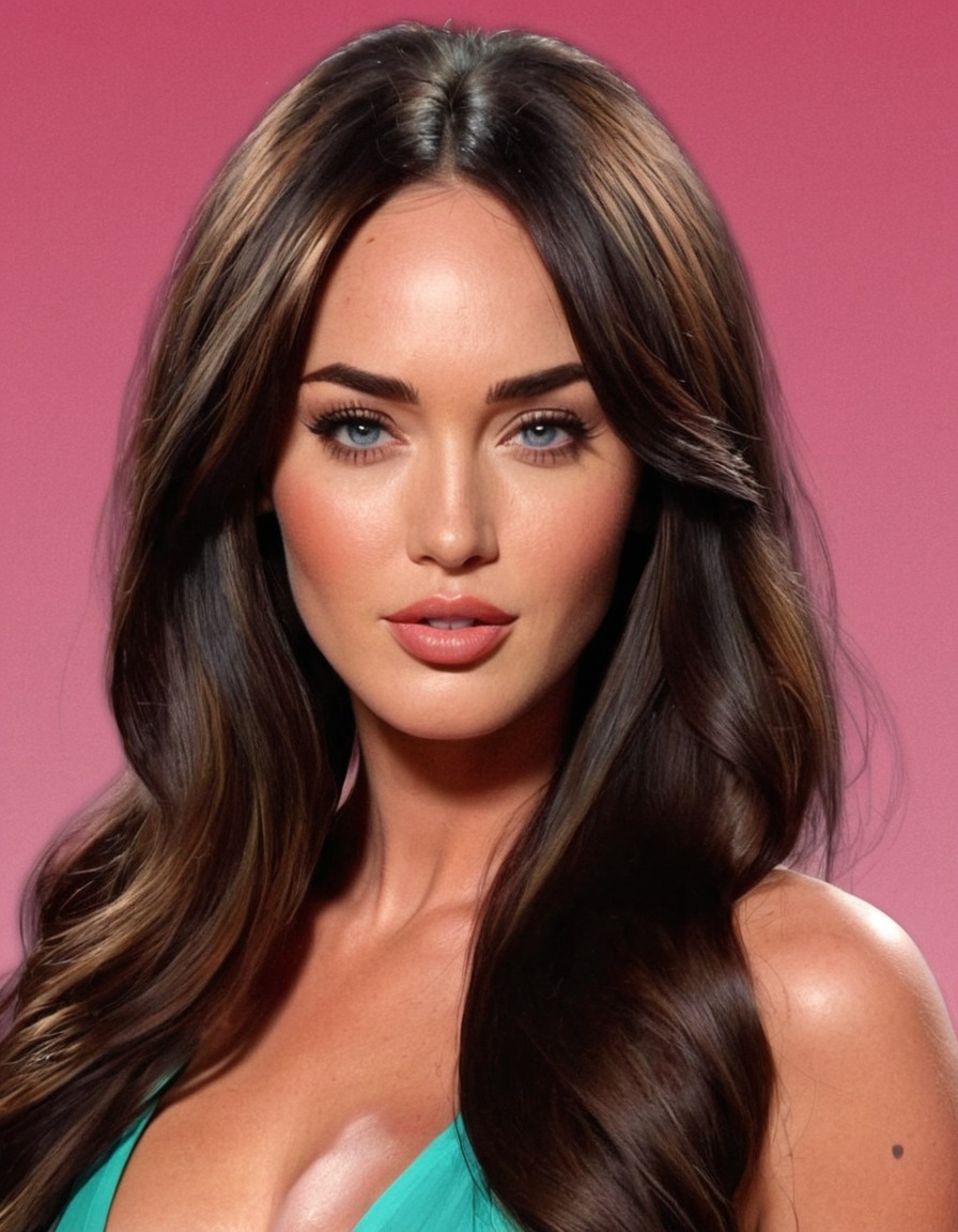 megan fox, painting, celebrity, humor, art, pop culture