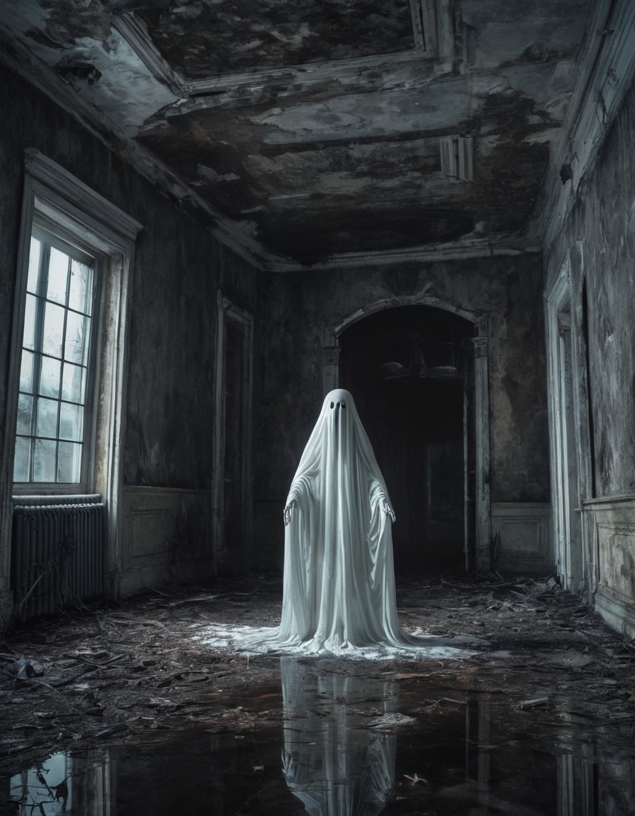 ghost, apparition, haunted, abandoned mansion, gothic, underground, dark