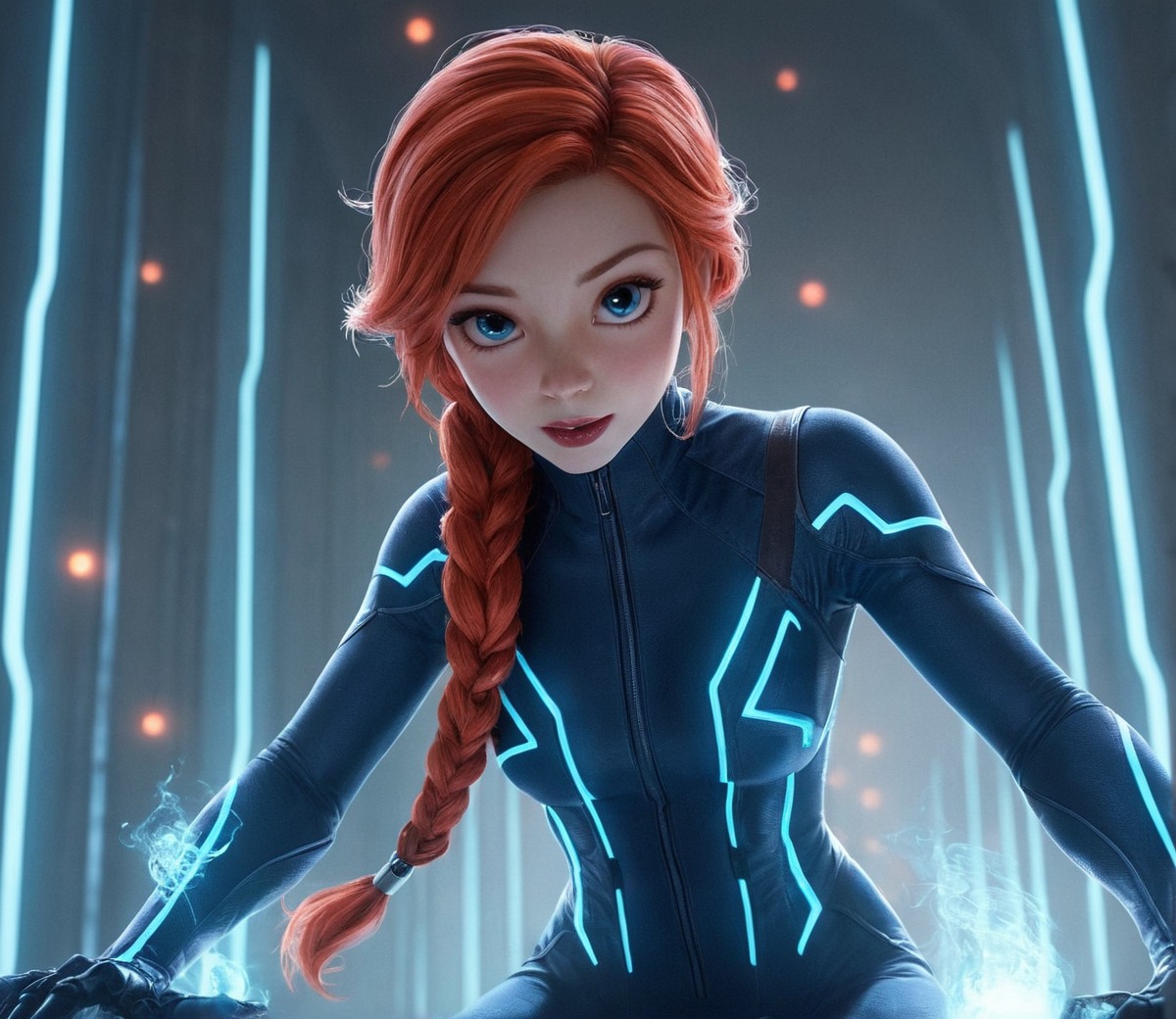 fanart, disney, tron, annafrozen, annaarendelle