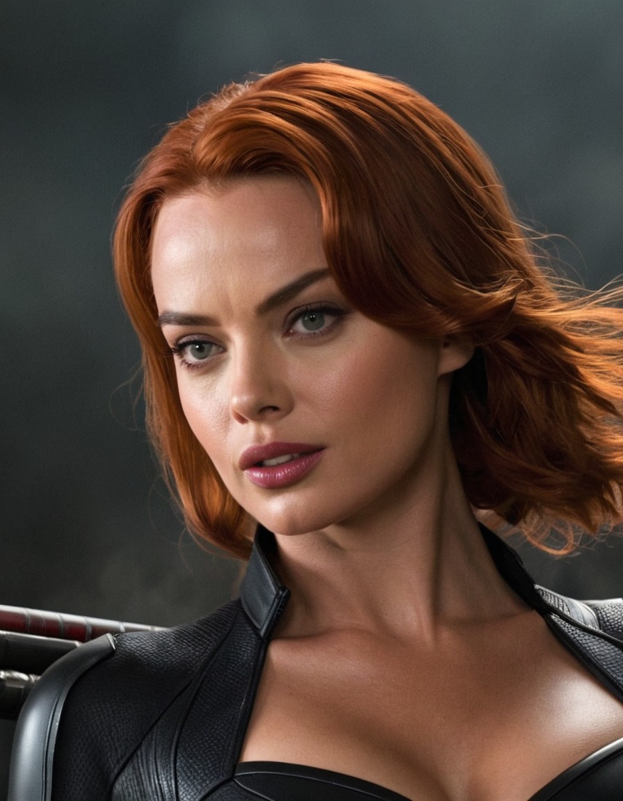 black widow, margot robbie, natasha romanoff, marvel, superhero, actress, character