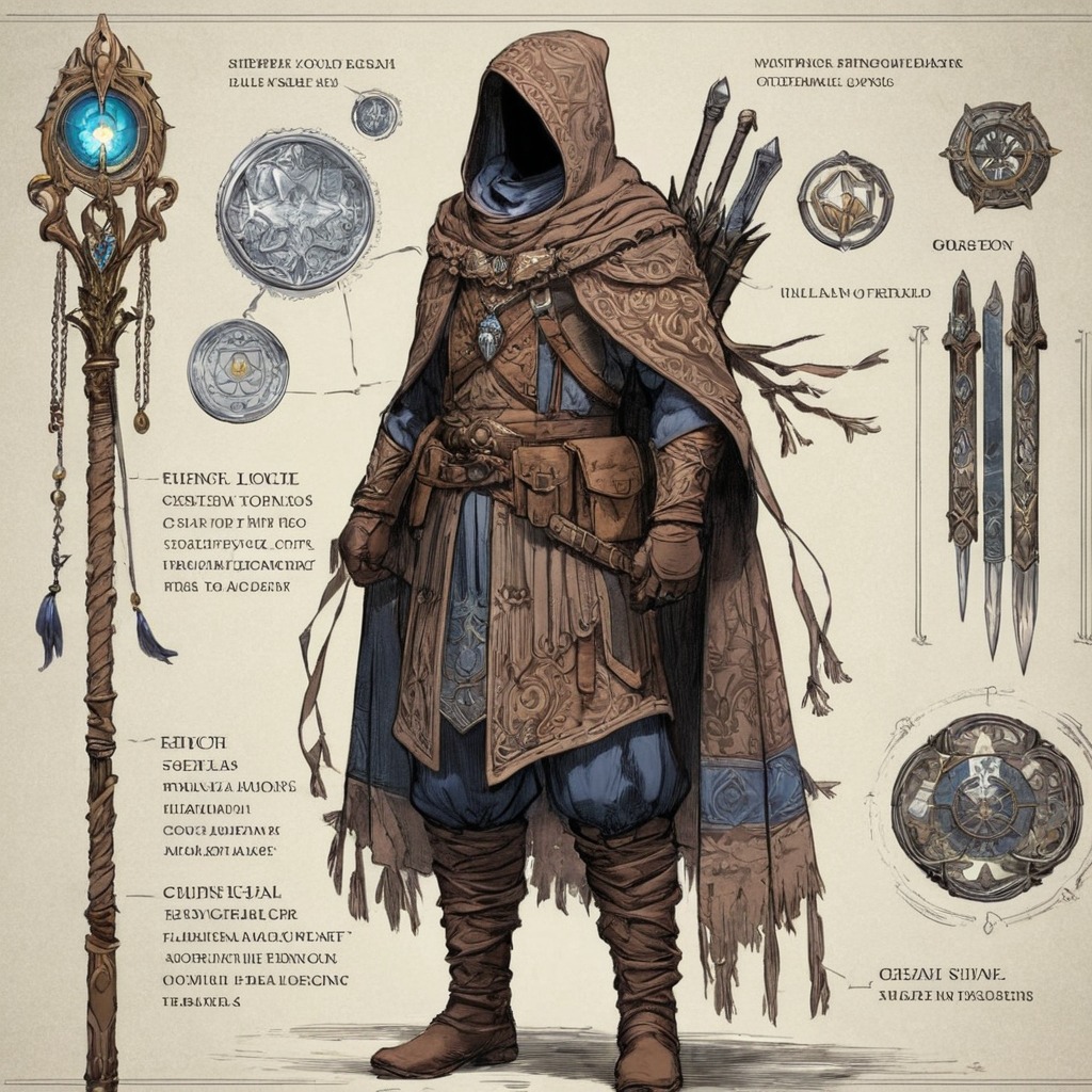 conceptart, digitalart, adventurer, ai, air, cloak, conceptdesign, dalle3, dnd, fantasy, journey, male, man, river, rpg, staff, water, wind, aiart, conceptartcharacter