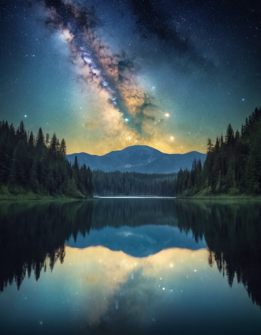 nature, night sky, astronomy, reflection, tranquility