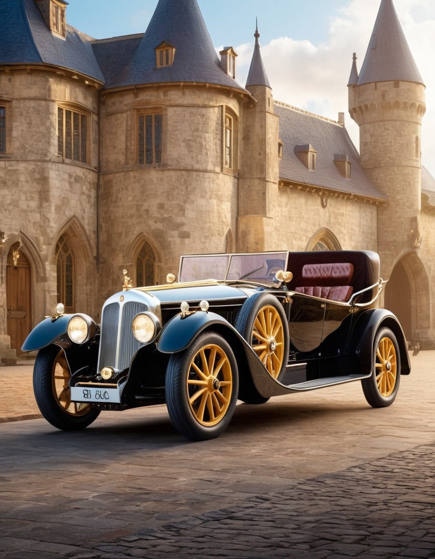 modern, sports car, regal, carriage, medieval, monarch, art