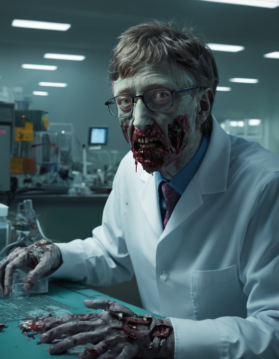 bill gates, zombie, high-tech, laboratory, celebrities