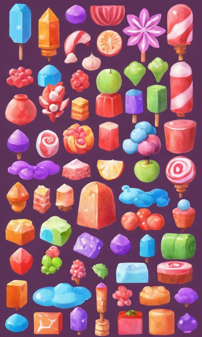 candy, pixelated, sweets, wallpaper