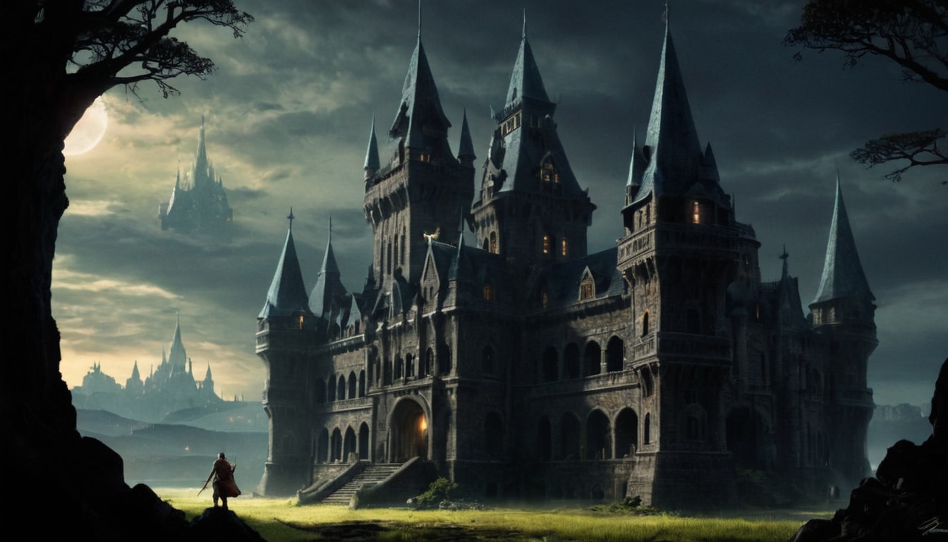 fantasyart, wallpaper, architecture, medieval, castle, digitalart, conceptart, warrior, digitalpainting, horror, characterdesign, gaming, hyrule