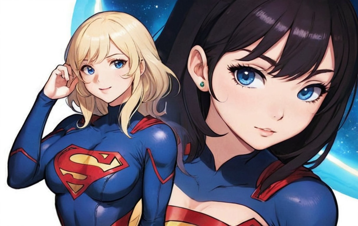 anime, fanart, supergirl, digitalart, cartoon, animegirl, digitalpainting, wallpaper, superheroine, animedrawing, characterdesign