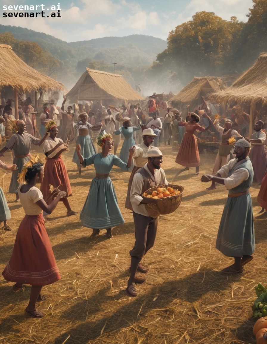 celebration, harvest festival, village life, community, traditional festivities, middle ages