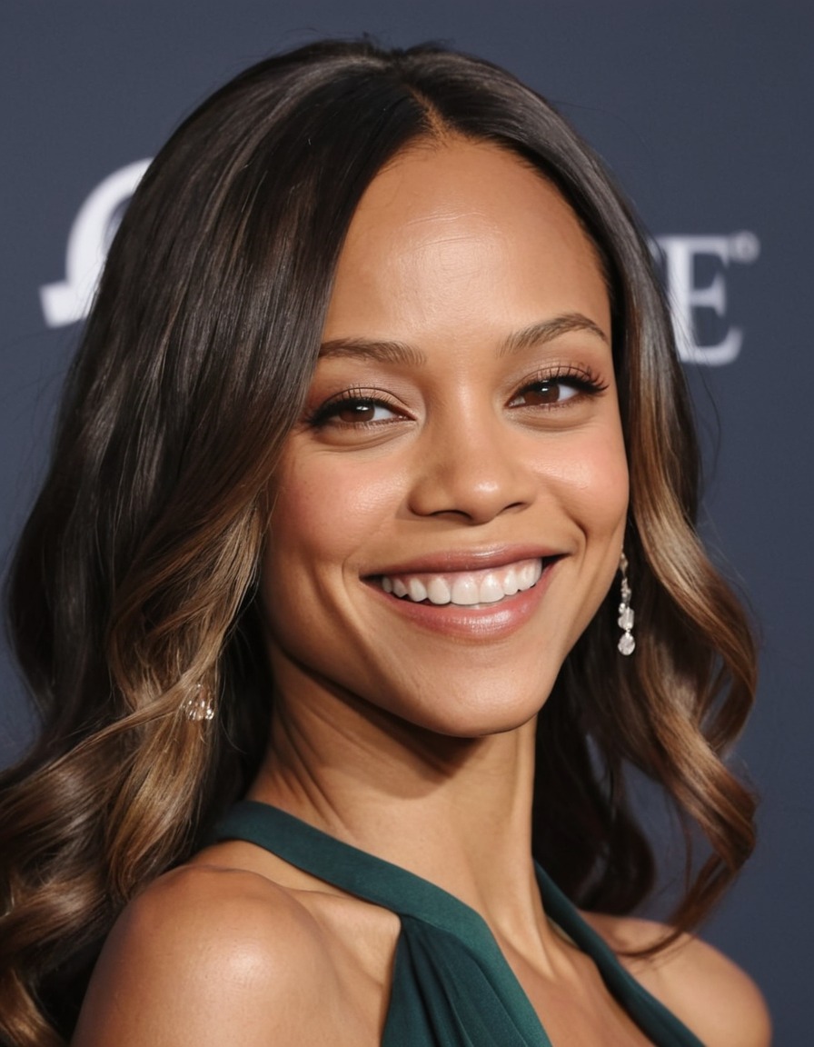 zoe saldana, smiling, actress, hollywood, bold, beauty, fashion