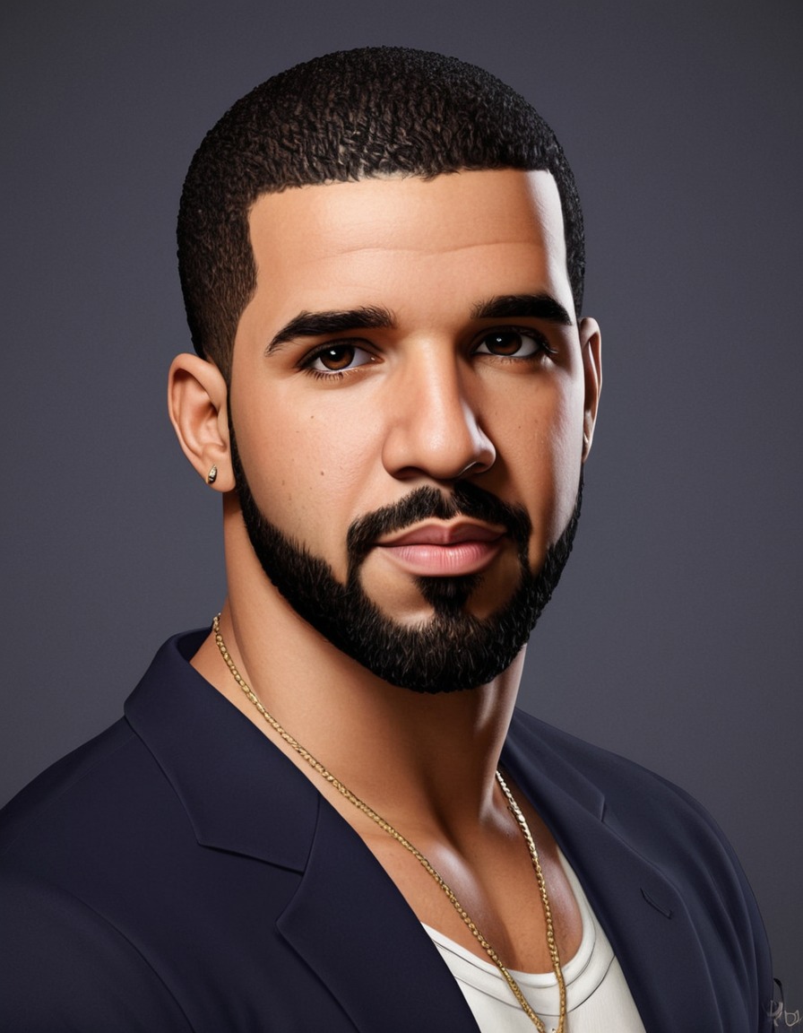 drake, portrait, painting, art, canadian musician, hip hop, celebrity