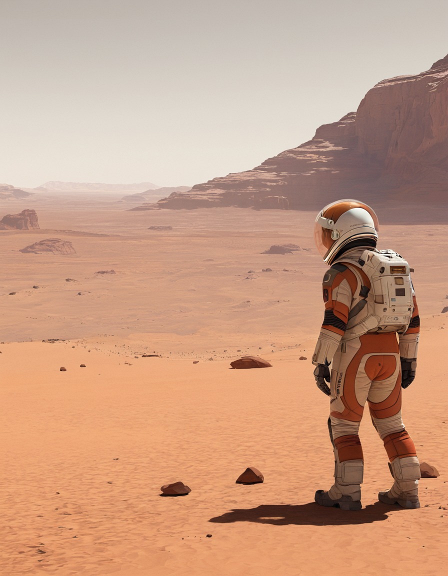 the martian (2015), movie scene, space exploration, sci-fi, mars, nasa, ridley scott