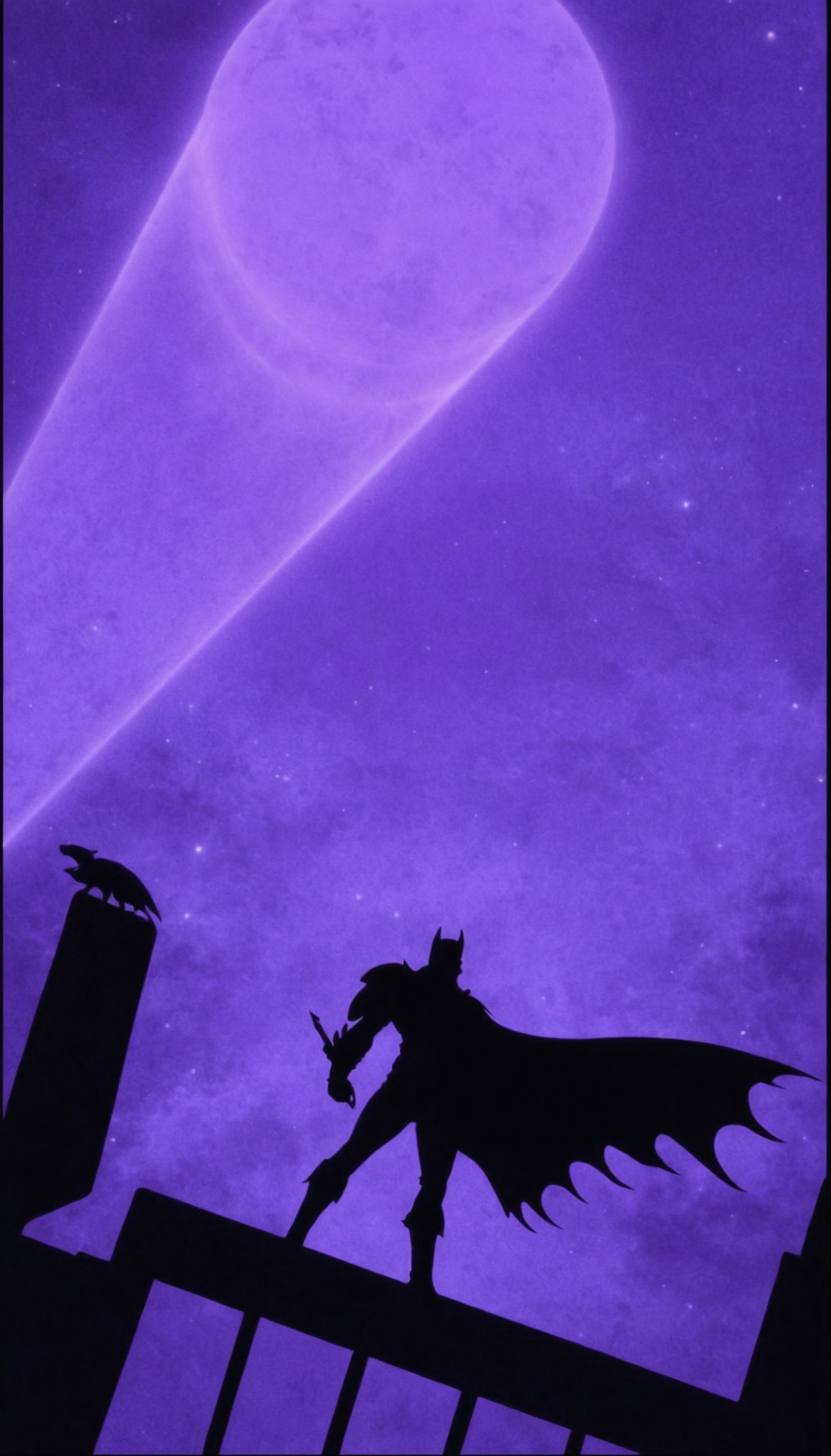 batman, animated series, art, purple, wallpaper, aesthetic