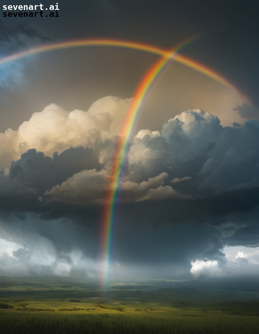 weather, storm, clouds, rainbow, dramatic, nature