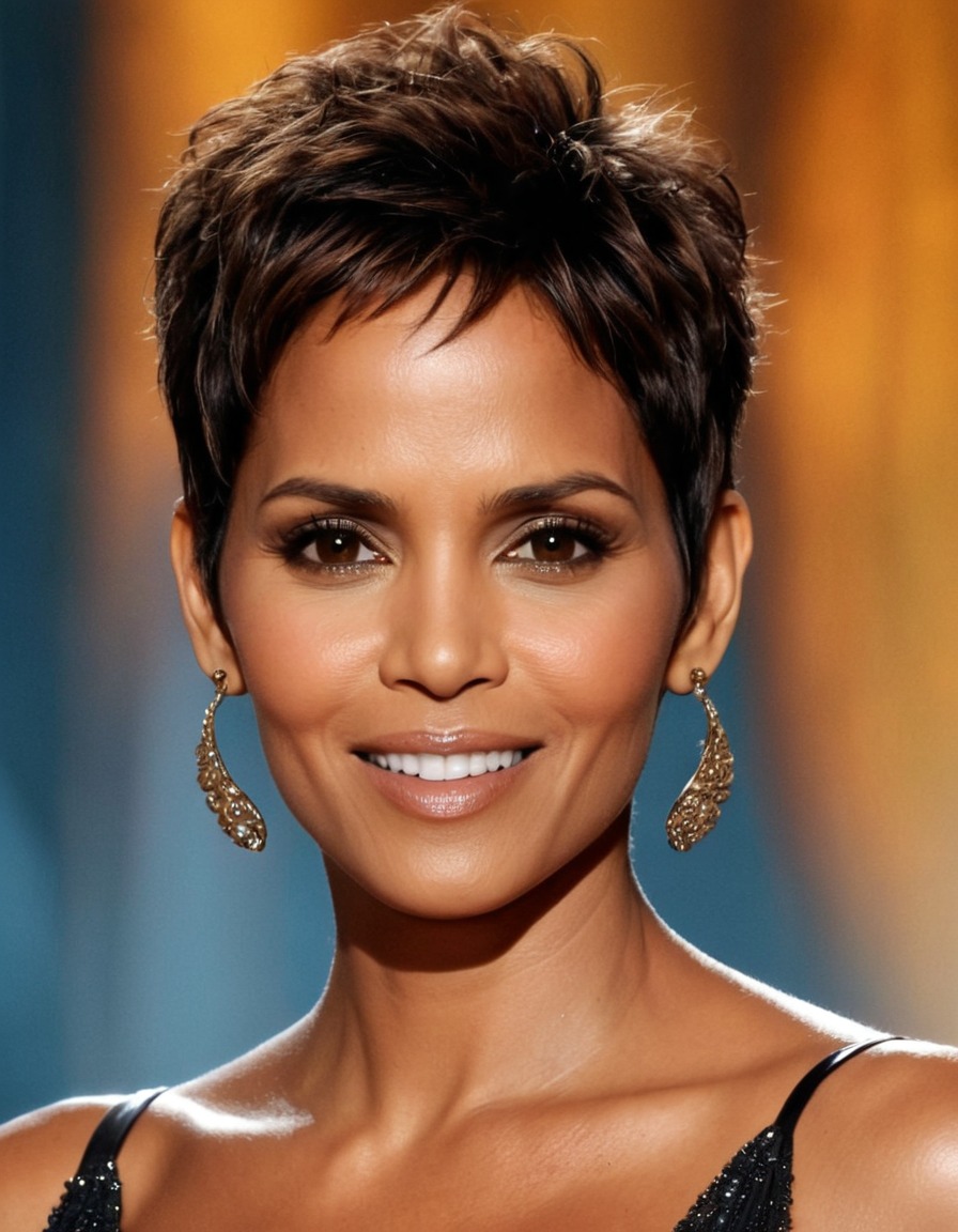 halle berry, actress, beautiful, award-winning, portrait, celebrity, hollywood