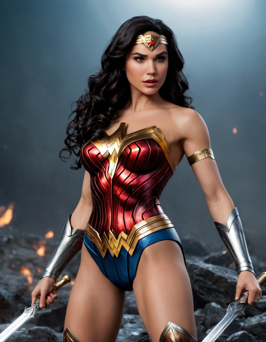 superhero, defeated character, wonder woman (dc comics)