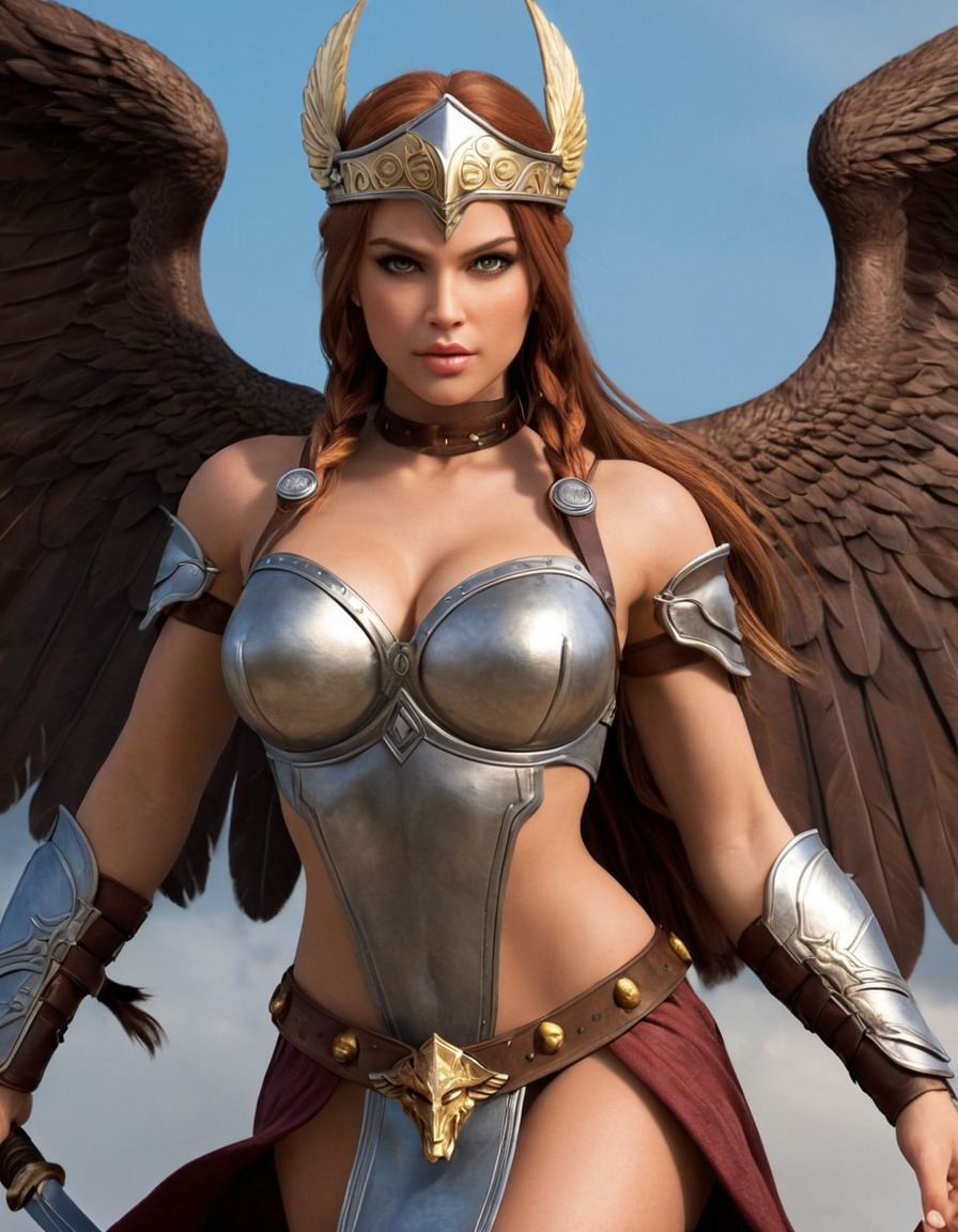 valkyrie, warrior maiden, beautiful, deadly, combat skills, norse mythology