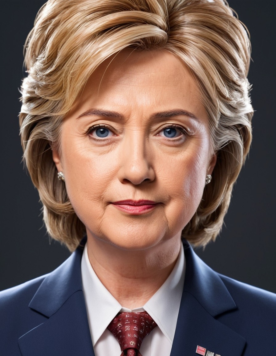 hillary clinton, anime, power suit, determined, politician, politics