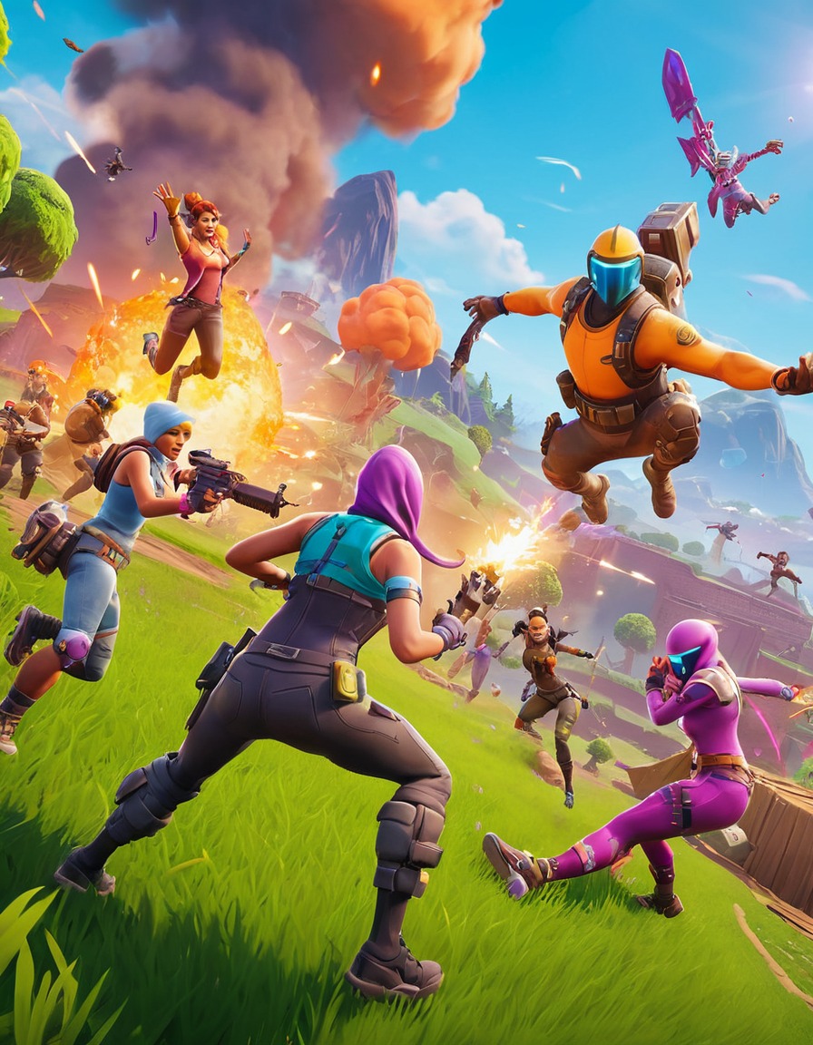 fortnite, video game, battle royale, action, gaming, virtual world, computer games