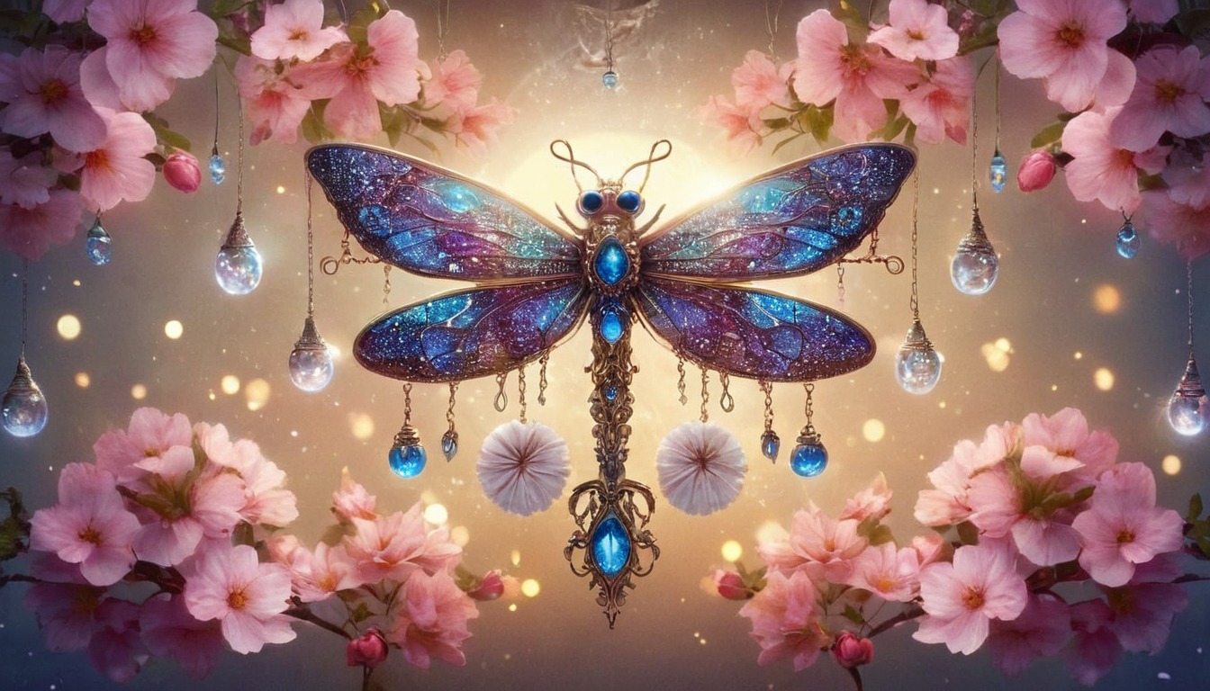 digitalart, fantasyart, butterflies, digitalpainting, wallpaper, decoration, dragonfly, forsale