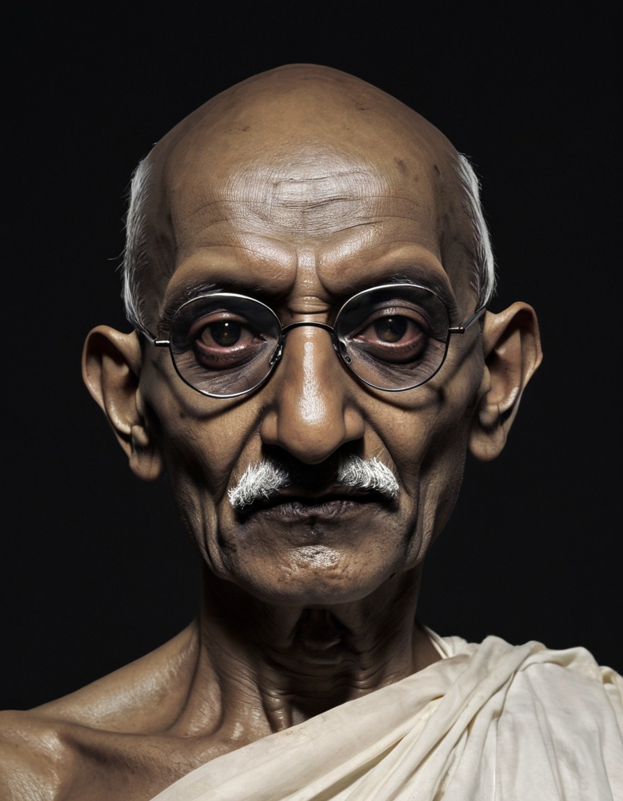 art, zombie, mahatma gandhi, nonviolence, activism