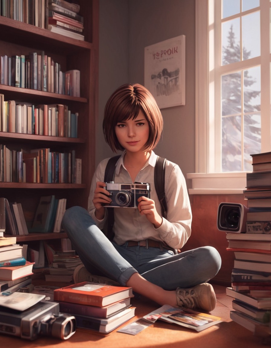 max caulfield, life is strange, cozy, home, books, games, girls from games