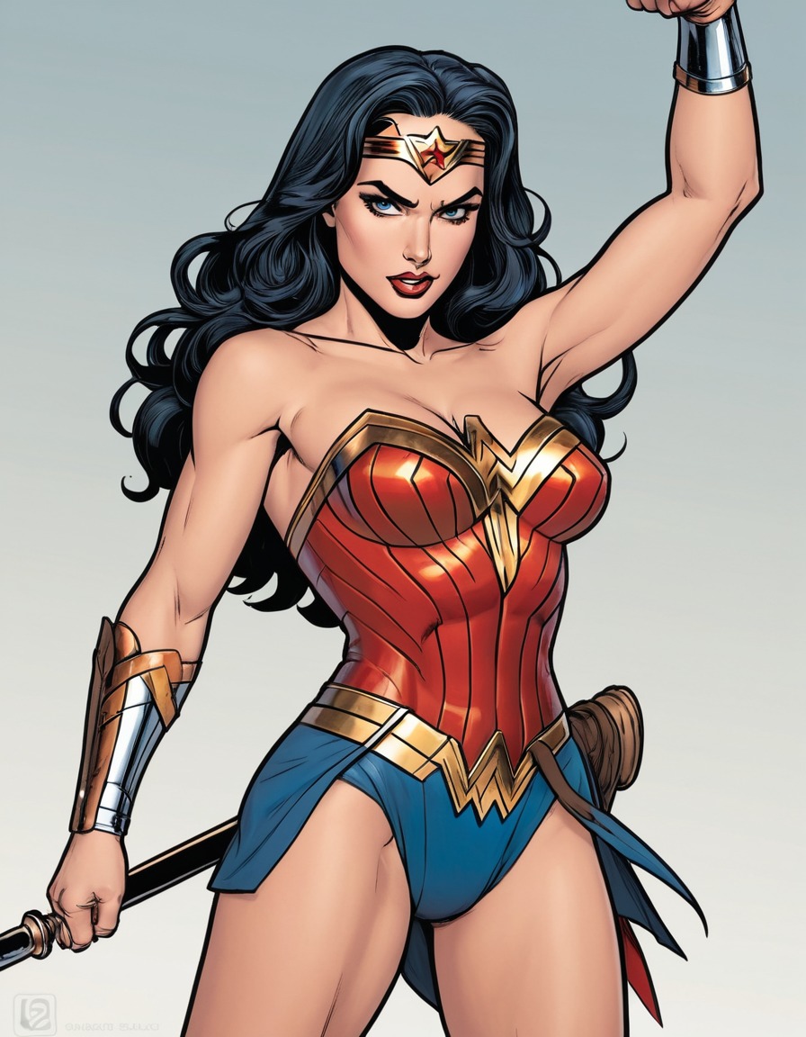 superhero, wonder woman, dc comics, feminism, power, battle, warrior, sexy, painted