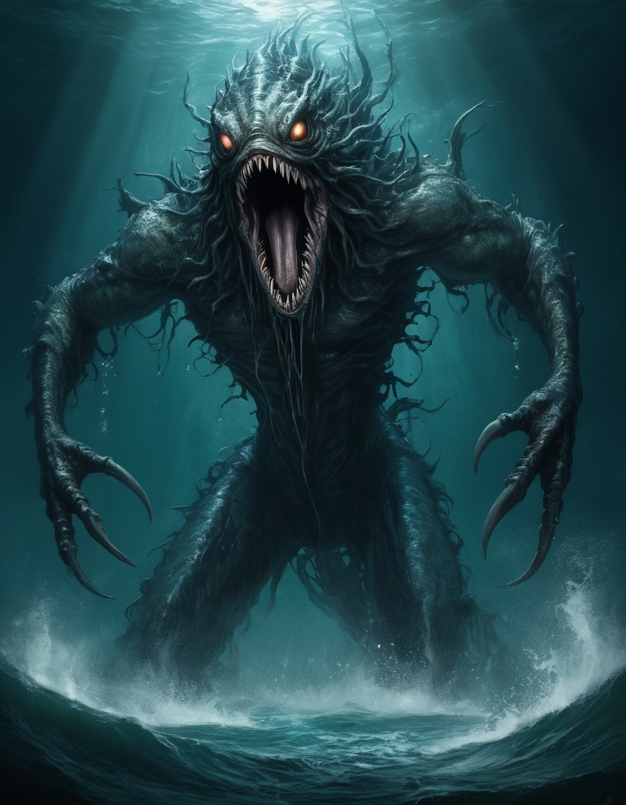 water sprites, sea monster, legendary creature, mythical beings, mythological creatures, fantasy, folklore