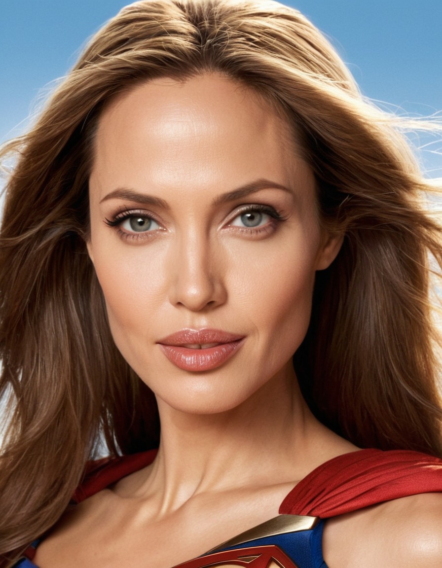 angelina jolie, superhero, supergirl, actress, hollywood, celebrity