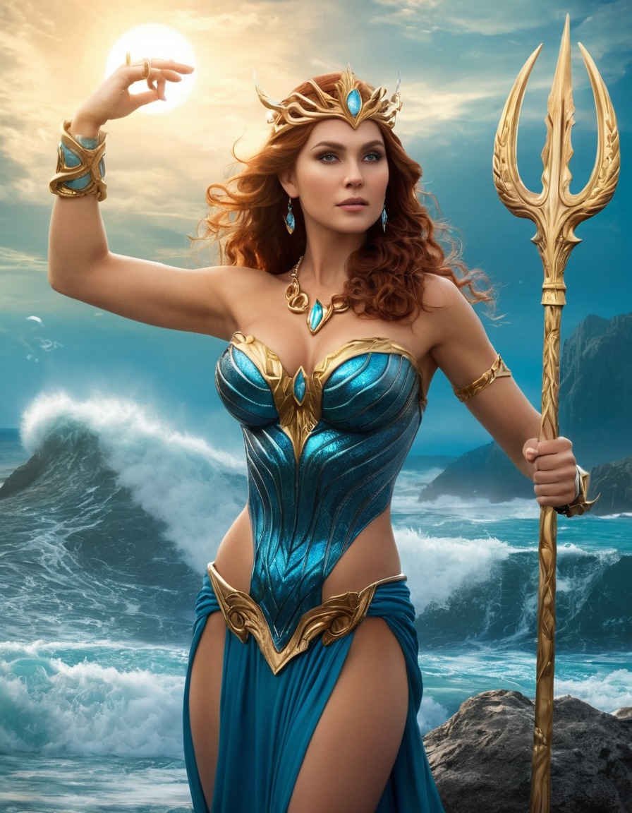 greek mythology, poseidon, deity, gender transformation, god, ocean, mythological figure