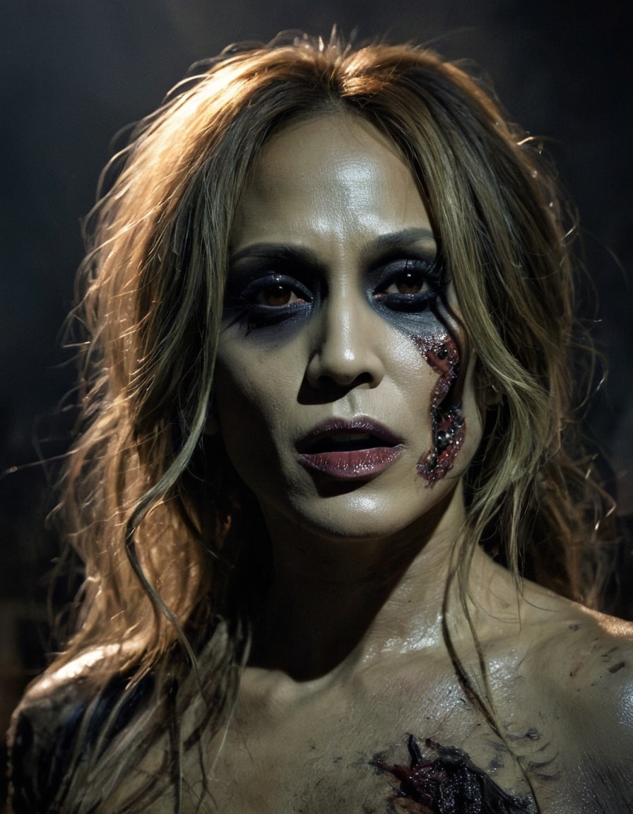 jennifer lopez, zombie, glamour, horror, celebrity, pop culture, celebrities