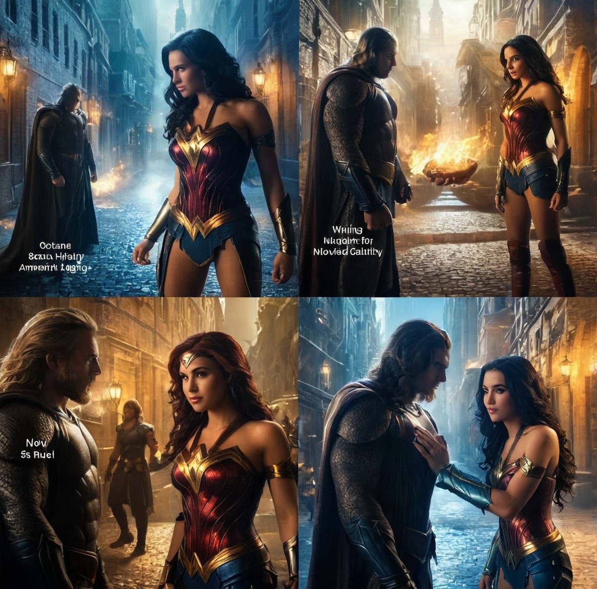 wonderwoman, batman, alleyway, batmanfanart, benaffleck, dcu, dcuniverse, flirting, raining, staring, streetscene, batmanxwonderwoman, wonder_woman, batfleck, galgadot, brucewaynebatman, galgadotwonderwoman, wonderwomanfanart, wonderwomanamazon, snyderverse, gal_gadot, 37threalm