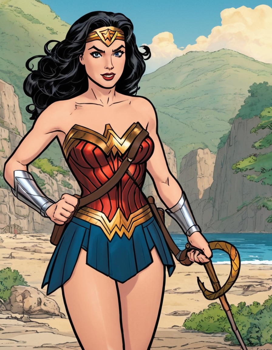 wonder woman (character), dc comics, superhero, action movie, gal gadot, diana prince, painted scene