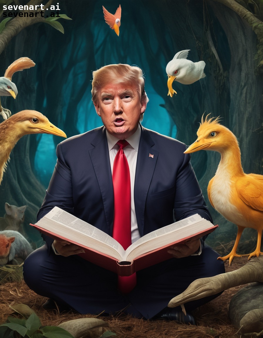 fantasy, whimsical, donald trump, storybook, illustration, trump, donaldtrump