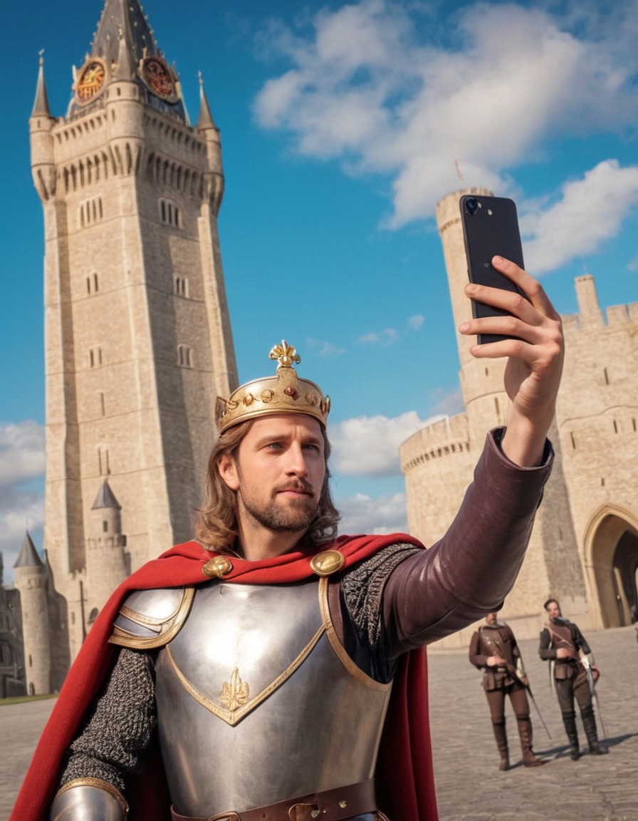 william the conqueror, selfie, modern landmarks, history, tourism