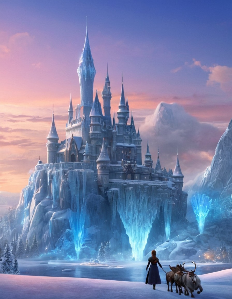 frozen (2013), animated film, disney, elsa, anna, snow, ice