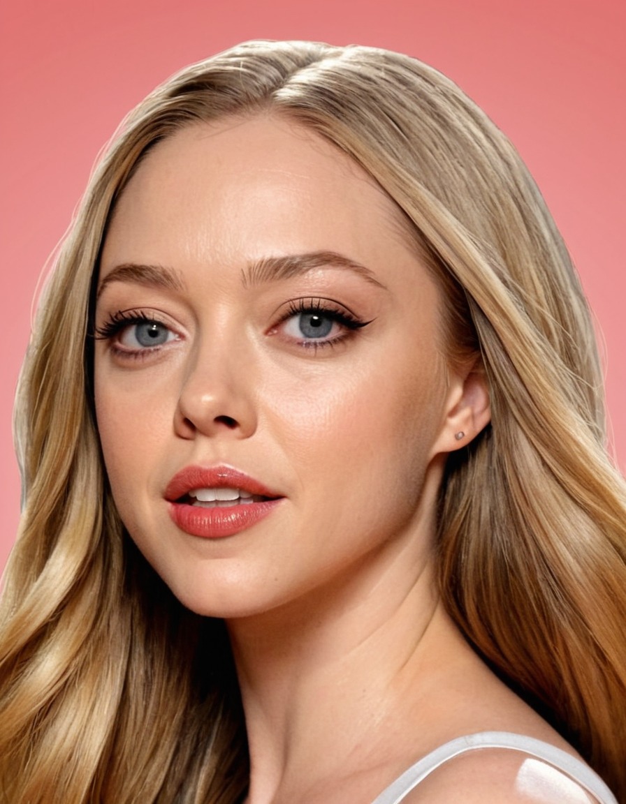 amanda seyfried, actress, painting, art, humor, celebrity, portraiture